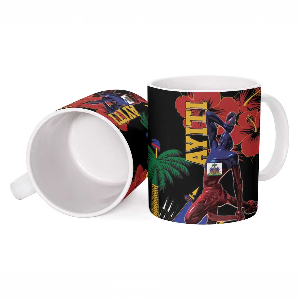 Afro-Haitians Negre Marron Ceramic Mug Libete Egalite Fratenite