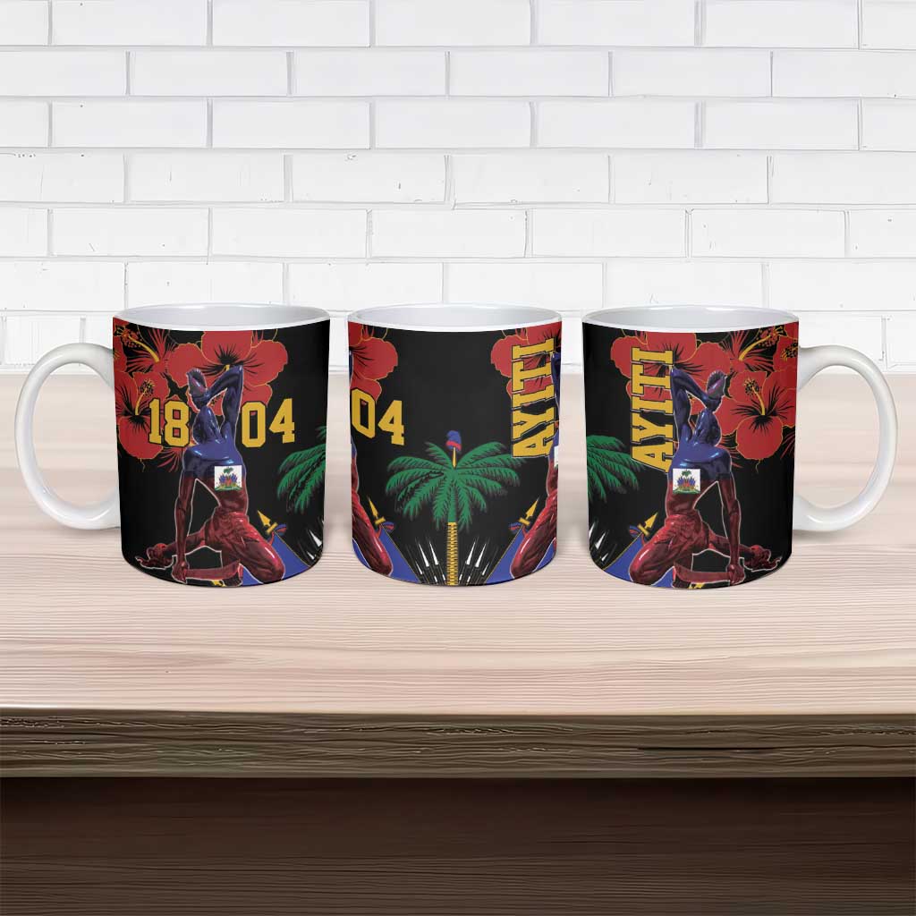 Afro-Haitians Negre Marron Ceramic Mug Libete Egalite Fratenite