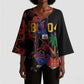 Afro-Haitians Negre Marron Kimono Sleeve Blouse Libete Egalite Fratenite