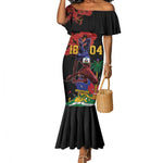 Afro-Haitians Negre Marron Mermaid Dress Libete Egalite Fratenite LT18
