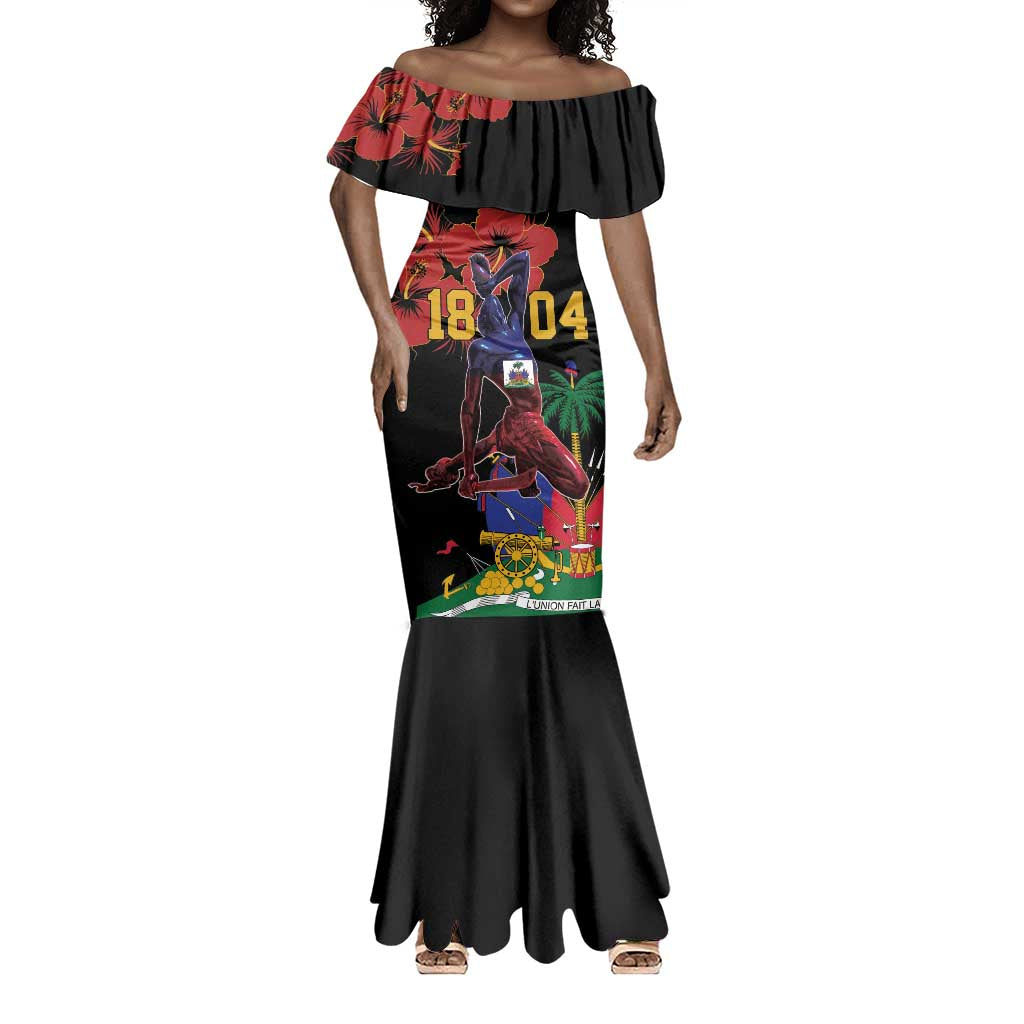 Afro-Haitians Negre Marron Mermaid Dress Libete Egalite Fratenite LT18