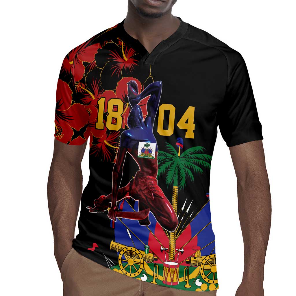 Afro-Haitians Negre Marron Rugby Jersey Libete Egalite Fratenite LT18