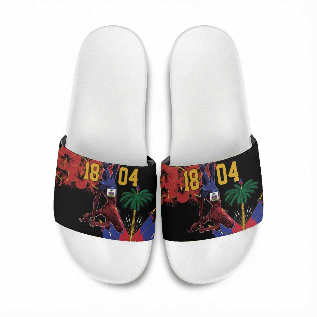 Afro-Haitians Negre Marron Slide Sandals Libete Egalite Fratenite