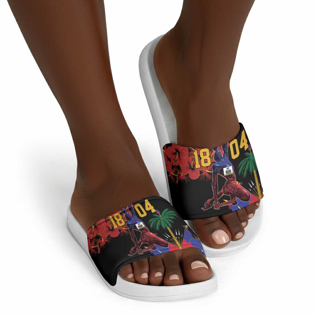 Afro-Haitians Negre Marron Slide Sandals Libete Egalite Fratenite
