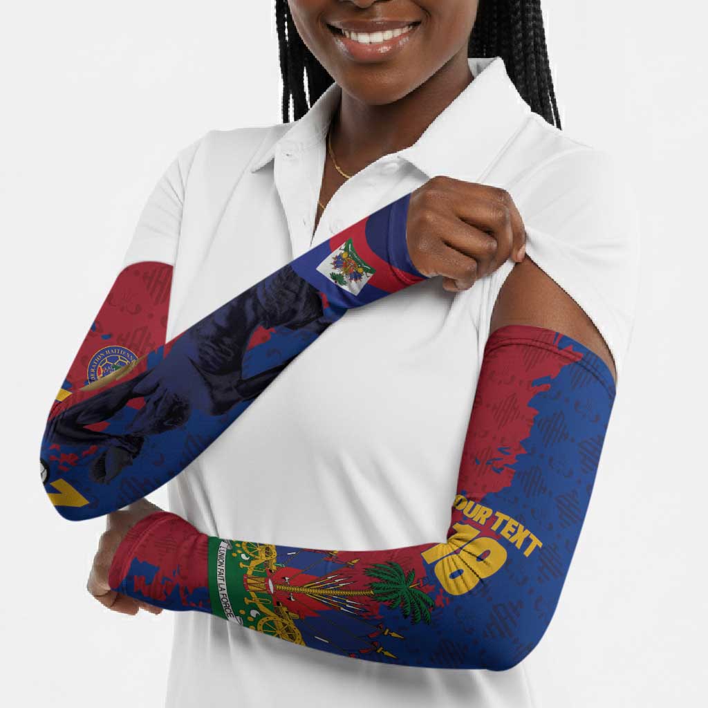 Custom Afro-Haitians Football Arm Sleeves Les Grenadiers 2026 World Football - African Pride