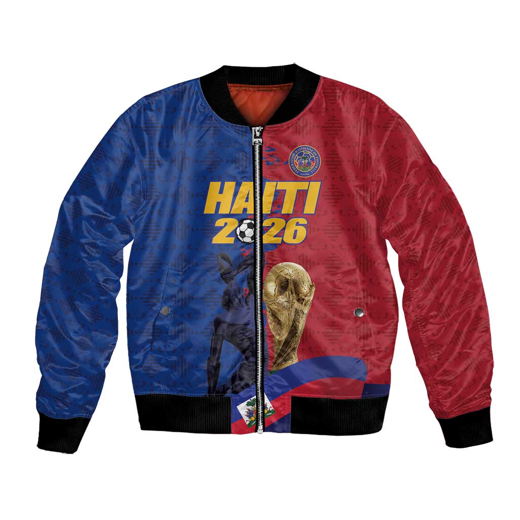 Custom Afro-Haitians Football Bomber Jacket Les Grenadiers 2026 World Football - African Pride