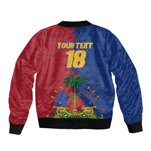 Custom Afro-Haitians Football Bomber Jacket Les Grenadiers 2026 World Football - African Pride