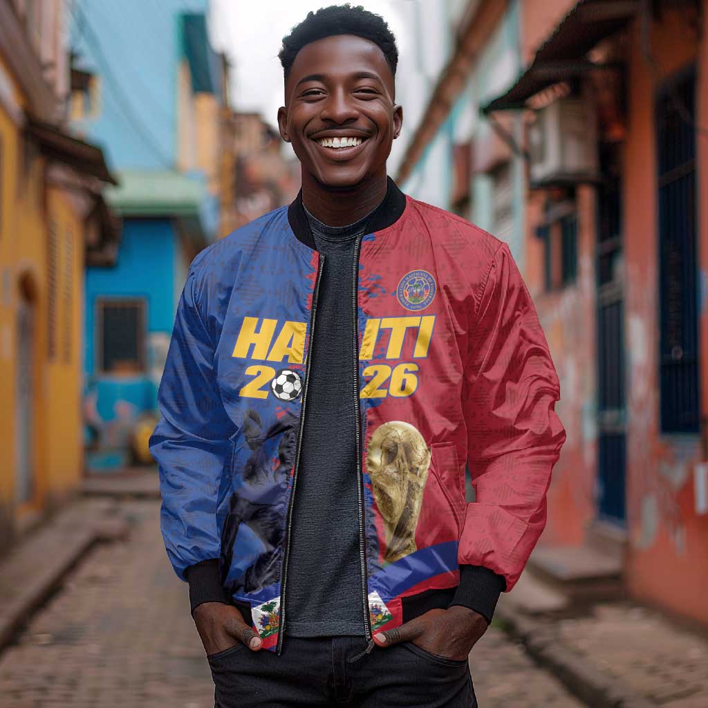 Custom Afro-Haitians Football Bomber Jacket Les Grenadiers 2026 World Football - African Pride