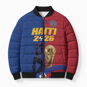 Custom Afro-Haitians Football Bomber Puffer Jacket Les Grenadiers 2026 World Football - African Pride