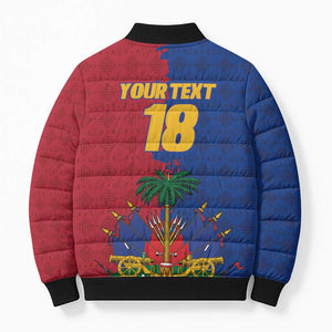 Custom Afro-Haitians Football Bomber Puffer Jacket Les Grenadiers 2026 World Football - African Pride