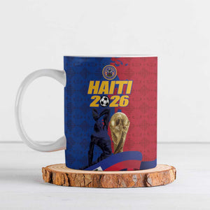 Custom Afro-Haitians Football Ceramic Mug Les Grenadiers 2026 World Football - African Pride