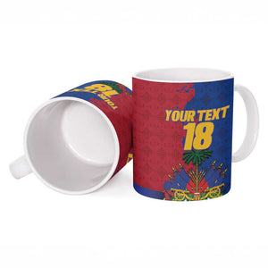 Custom Afro-Haitians Football Ceramic Mug Les Grenadiers 2026 World Football - African Pride