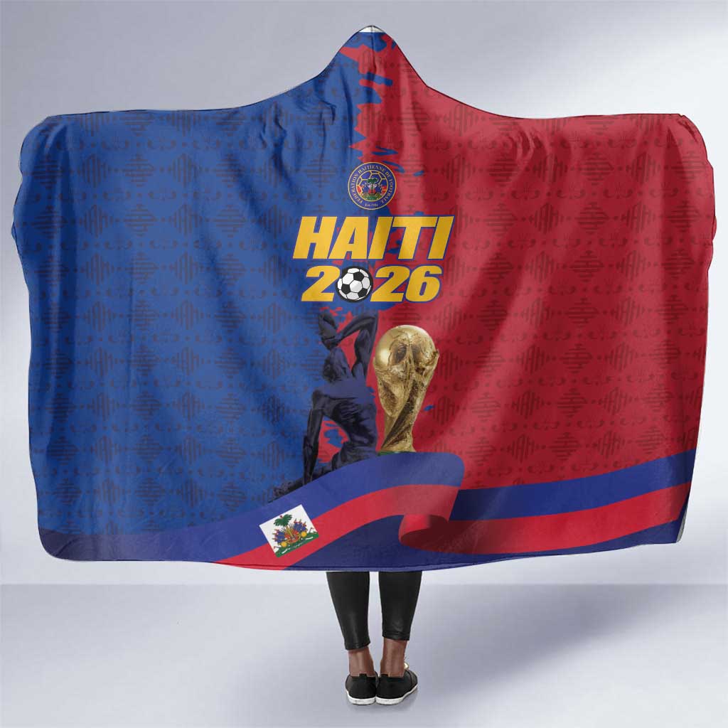 Afro-Haitians Football Hooded Blanket Les Grenadiers 2026 World Football - African Pride