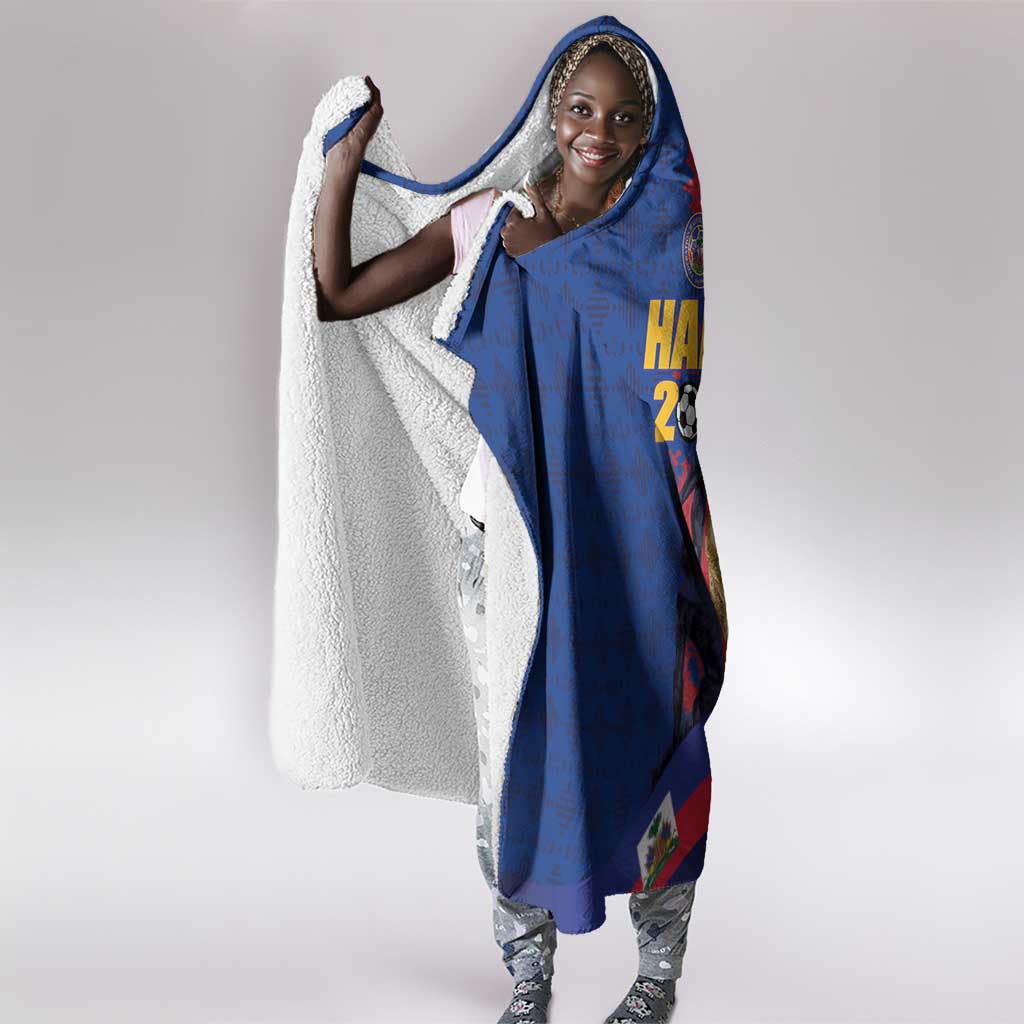 Afro-Haitians Football Hooded Blanket Les Grenadiers 2026 World Football - African Pride