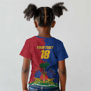 Custom Afro-Haitians Football Kid T shirt Les Grenadiers 2026 World Football - African Pride