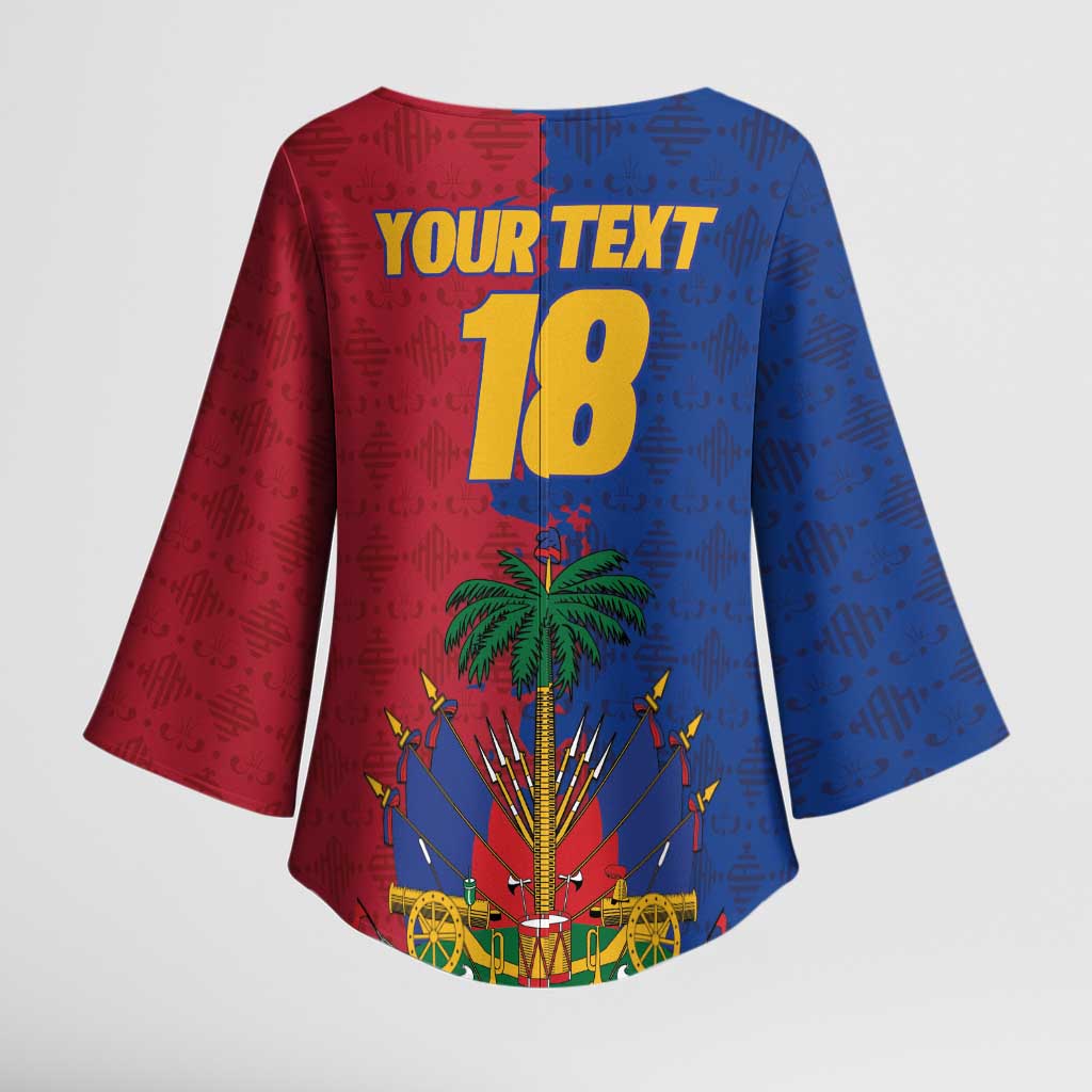 Custom Afro-Haitians Football Kimono Sleeve Blouse Les Grenadiers 2026 World Football - African Pride