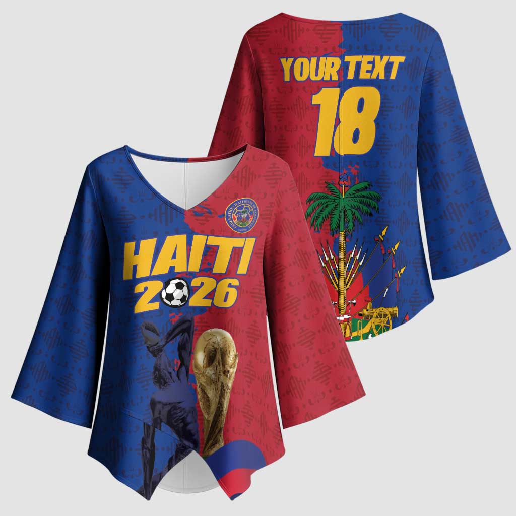 Custom Afro-Haitians Football Kimono Sleeve Blouse Les Grenadiers 2026 World Football - African Pride