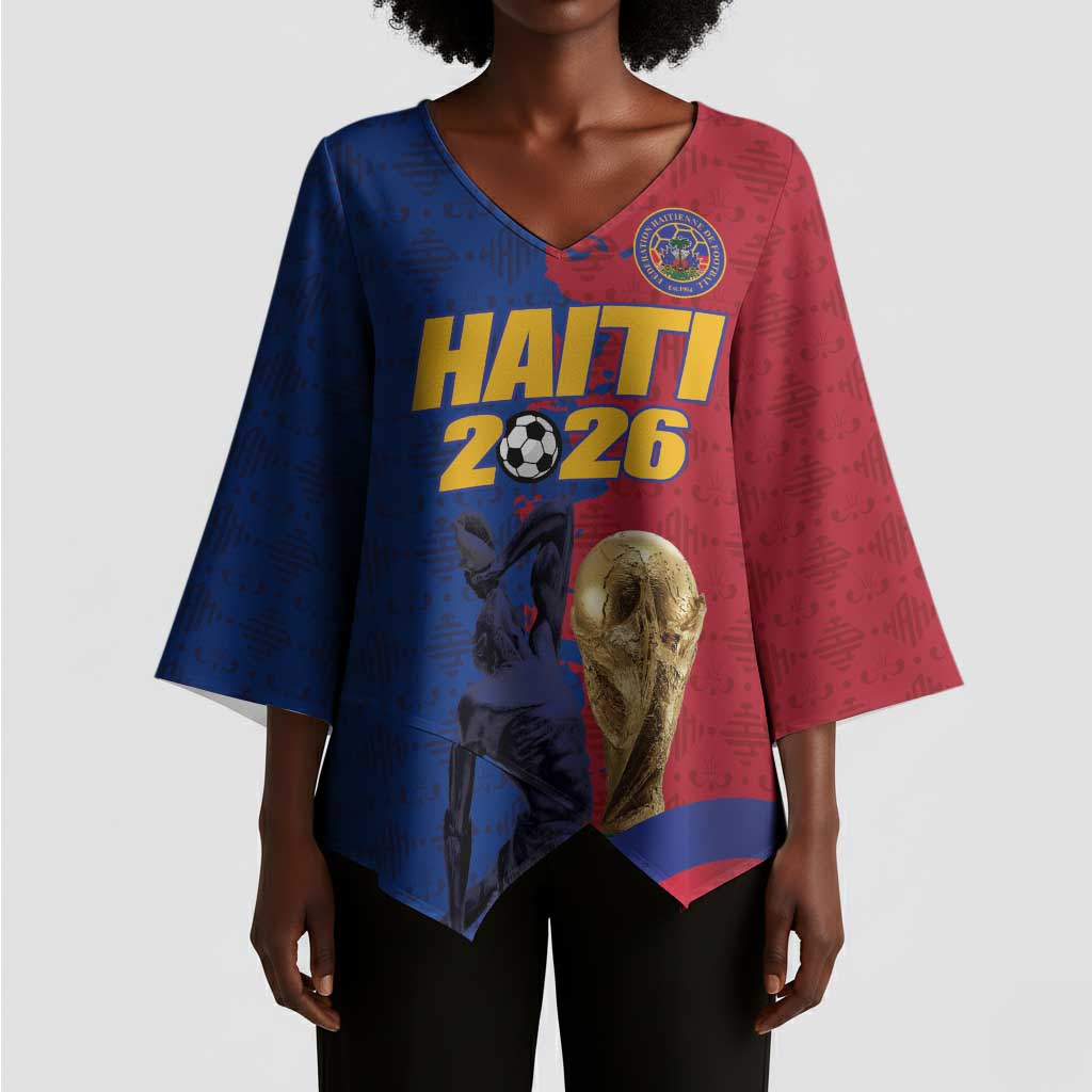 Custom Afro-Haitians Football Kimono Sleeve Blouse Les Grenadiers 2026 World Football - African Pride