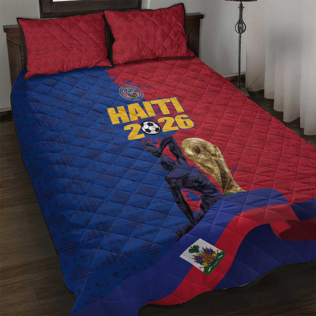 Afro-Haitians Football Quilt Bed Set Les Grenadiers 2026 World Football - African Pride