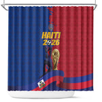 Afro-Haitians Football Shower Curtain Les Grenadiers 2026 World Football - African Pride