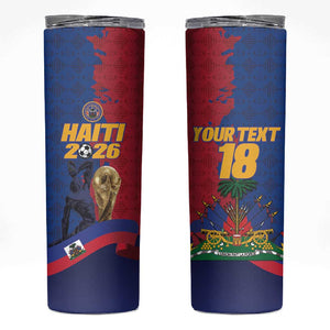 Custom Afro-Haitians Football Skinny Tumbler Les Grenadiers 2026 World Football - African Pride