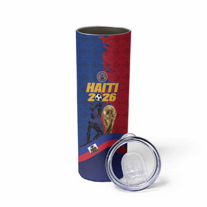 Custom Afro-Haitians Football Skinny Tumbler Les Grenadiers 2026 World Football - African Pride