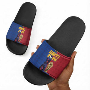 Afro-Haitians Football Slide Sandals Les Grenadiers 2026 World Football - African Pride