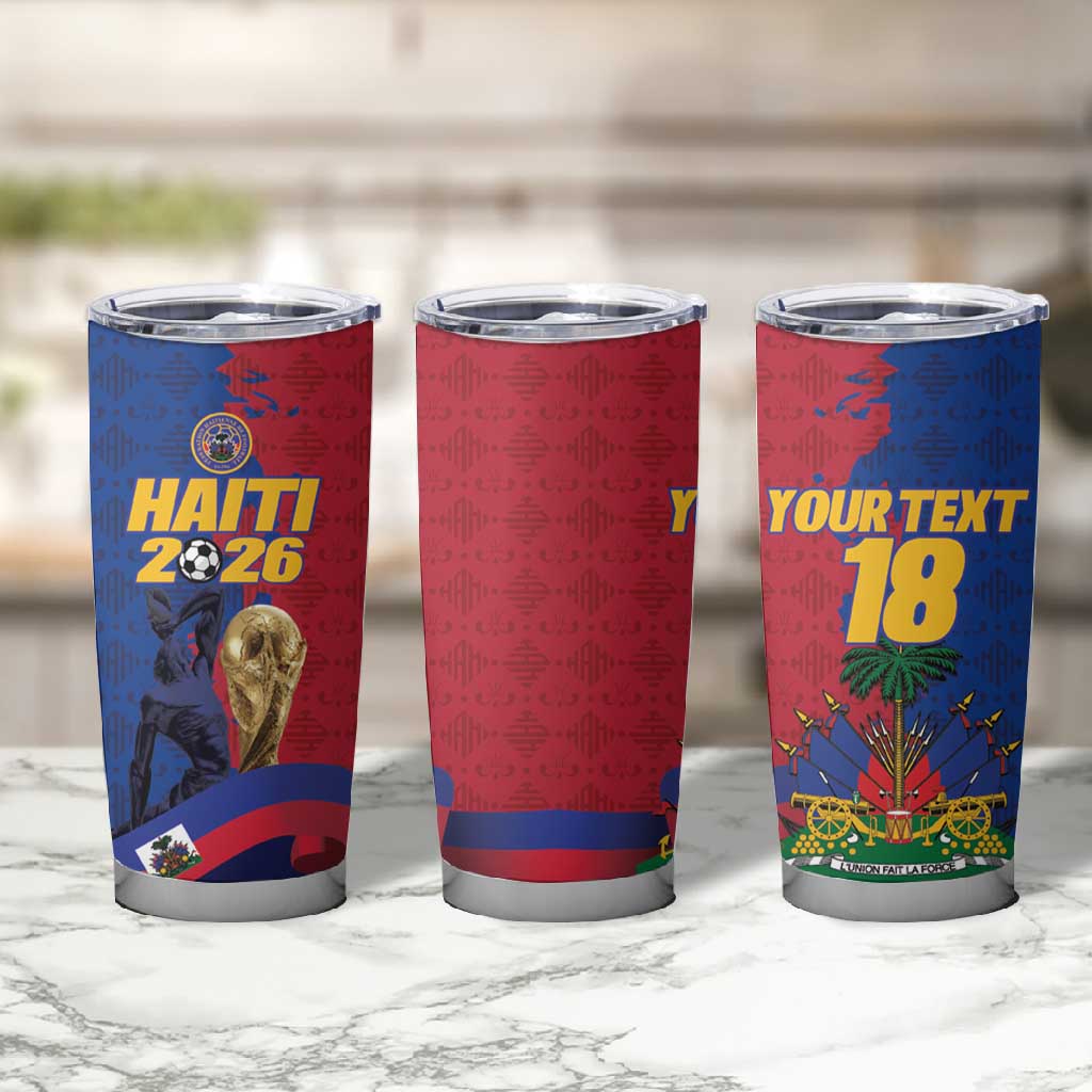 Custom Afro-Haitians Football Tumbler Cup Les Grenadiers 2026 World Football - African Pride
