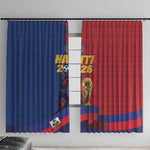 Afro-Haitians Football Window Curtain Les Grenadiers 2026 World Football - African Pride