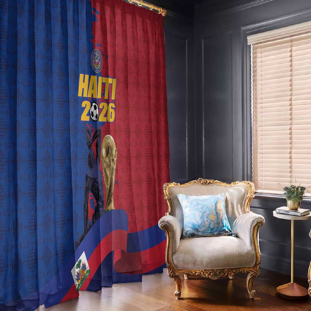 Afro-Haitians Football Window Curtain Les Grenadiers 2026 World Football - African Pride