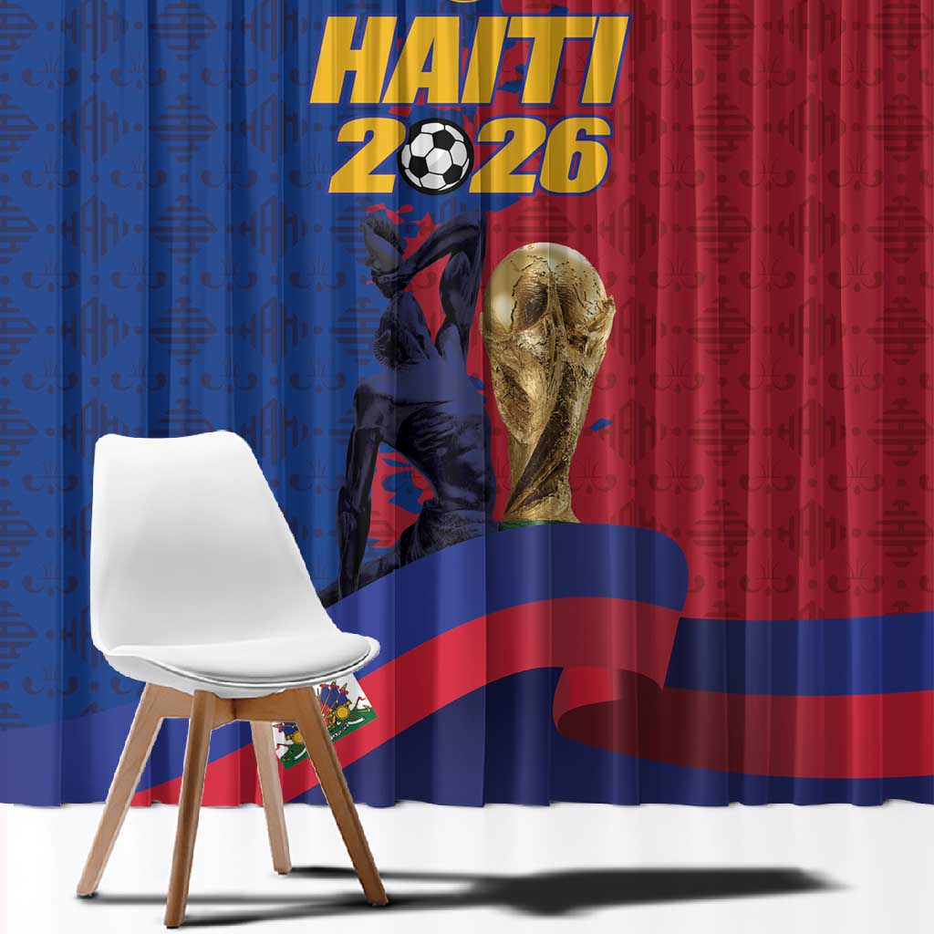 Afro-Haitians Football Window Curtain Les Grenadiers 2026 World Football - African Pride