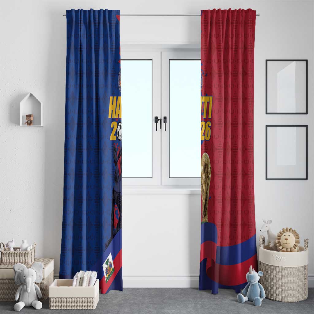 Afro-Haitians Football Window Curtain Les Grenadiers 2026 World Football - African Pride