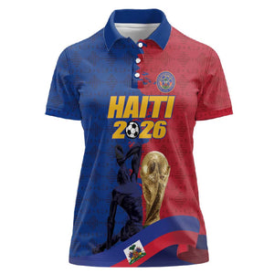 Custom Afro-Haitians Football Women Polo Shirt Les Grenadiers 2026 World Football - African Pride