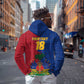 Custom Afro-Haitians Football Zip Hoodie Les Grenadiers 2026 World Football - African Pride
