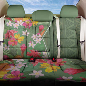 Afro Tropical Flowers Back Car Seat Cover Green Version