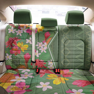 Afro Tropical Flowers Back Car Seat Cover Green Version