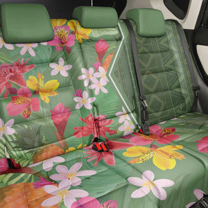 Afro Tropical Flowers Back Car Seat Cover Green Version