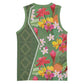 Afro Tropical Flowers Basketball Jersey Green Version LT18