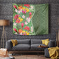 Afro Tropical Flowers Tapestry Green Version