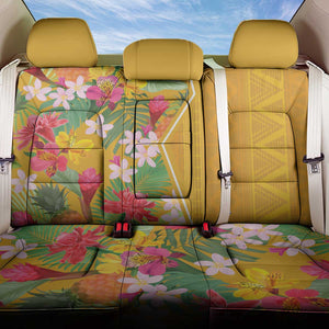 Afro Tropical Flowers Back Car Seat Cover Yellow Version