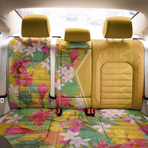 Afro Tropical Flowers Back Car Seat Cover Yellow Version