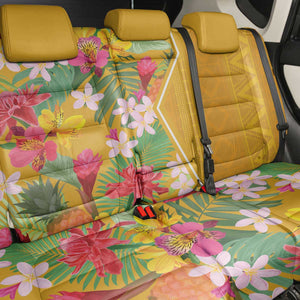 Afro Tropical Flowers Back Car Seat Cover Yellow Version