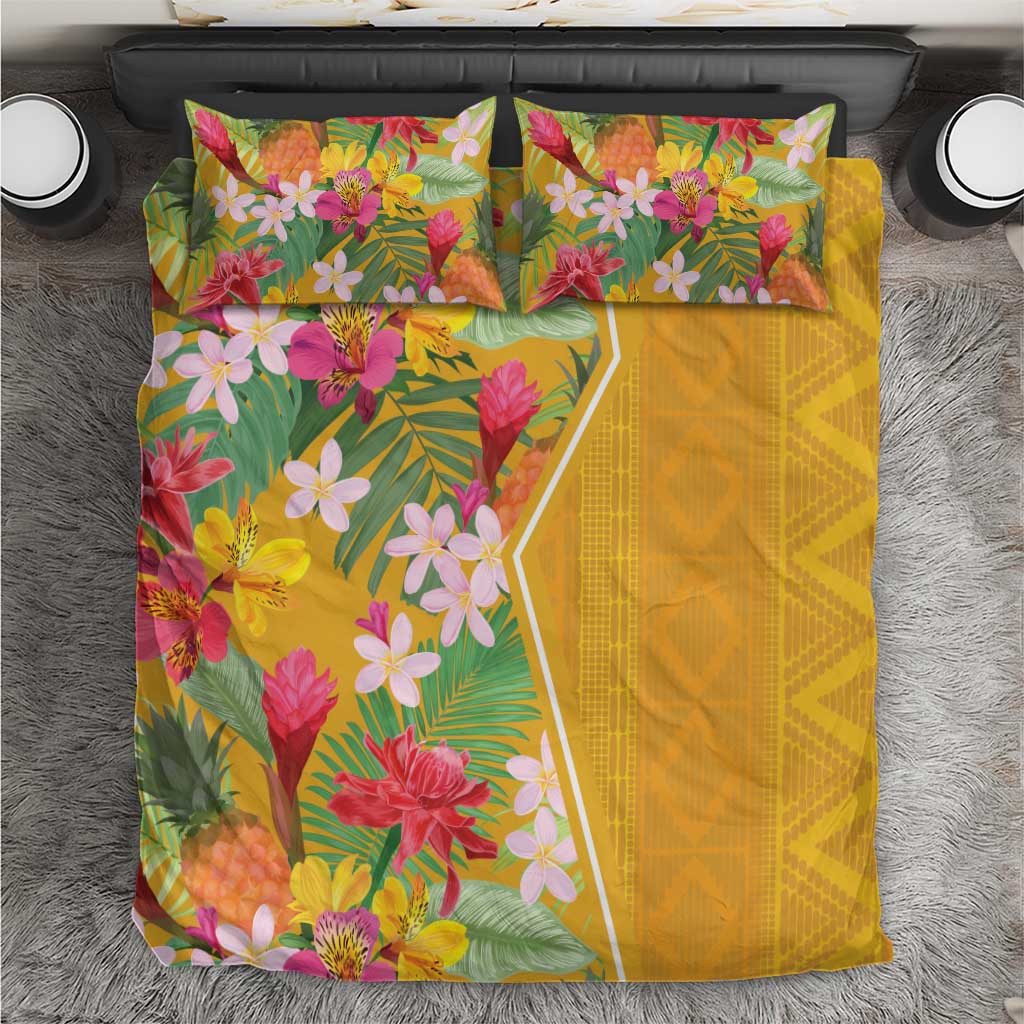 Afro Tropical Flowers Bedding Set Yellow Version