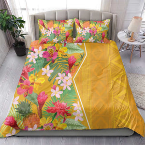 Afro Tropical Flowers Bedding Set Yellow Version