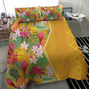 Afro Tropical Flowers Bedding Set Yellow Version