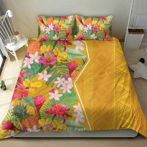 Afro Tropical Flowers Bedding Set Yellow Version