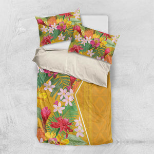 Afro Tropical Flowers Bedding Set Yellow Version