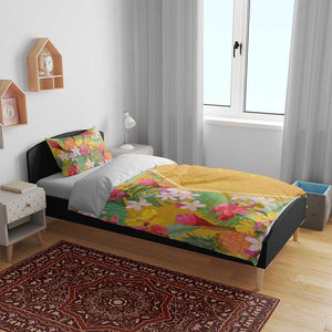 Afro Tropical Flowers Bedding Set Yellow Version