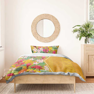 Afro Tropical Flowers Bedding Set Yellow Version