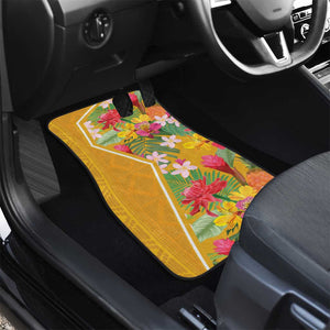 Afro Tropical Flowers Car Mats Yellow Version